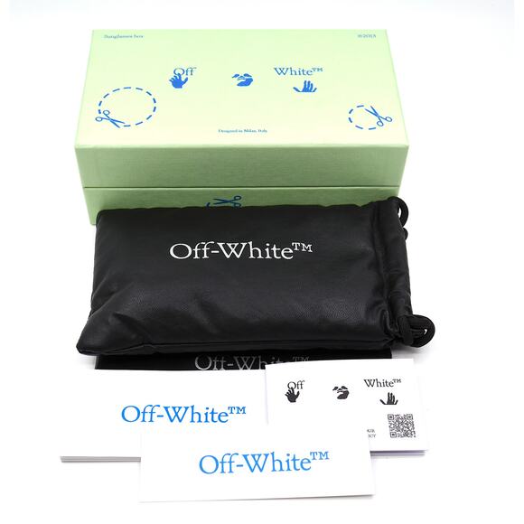 OFF-WHITE 0ER1017 BLACK MARBLE DARK GREY WOMEN'S AUTHENTIC SUNGLASSES - Picture 11 of 11